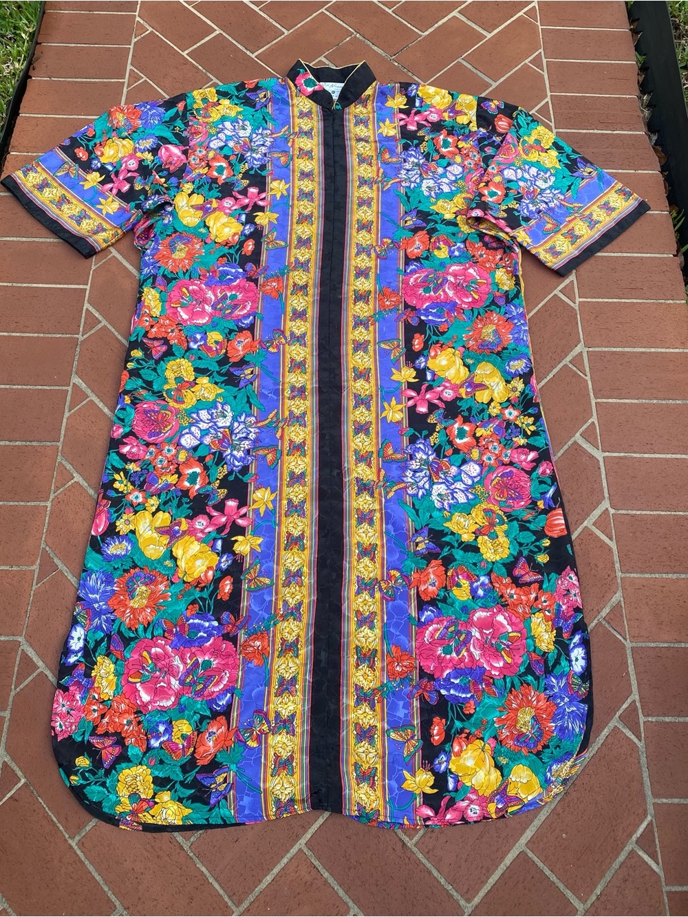 Vintage Ruth Norman NY SAKS 5th Ave CAFTAN, Robe Size L